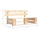 Salon de jardin meuble d'extérieur ensemble de mobilier palette 6 pièces avec coussins bois de pin imprégné 02_0018480