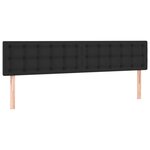 vidaXL Têtes de lit 2 Pièces Noir 100x5x78/88 cm Similicuir
