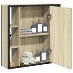 vidaXL Armoire à miroir de salle de bain chêne sonoma bois ingénierie