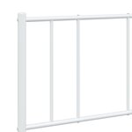 vidaXL Cadre de lit métal avec tête de lit/pied de lit blanc 150x200cm
