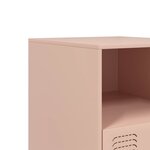 vidaXL Table de chevet rose 34 5x39x44 cm acier