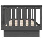 vidaXL Lit de jour sans matelas gris 90x200 cm bois de pin massif