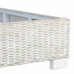 vidaXL Cadre de lit sans matelas Gris Rotin naturel 140x200 cm