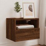 vidaXL Meuble TV mural chêne marron 40x30x30 cm bois d'ingénierie