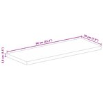 vidaXL Dessus de table 90x20x3 8 cm rectangulaire bois massif récupéré