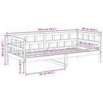 vidaXL Lit de jour sans matelas cire marron 90x190 cm bois pin massif
