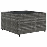 vidaXL Salon de jardin 6 Pièces avec coussins Gris Résine tressée