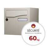 Boîte aux lettres Préface 1 porte  Ivoire brillant RAL 1015B