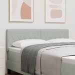 Tête de lit vidaXL avec boutons en cristal capitonnée gris clair 140 cm en velours