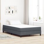 Matelas à ressorts ensachés vidaXL Gris foncé Medium 120x200x20 cm Tissu