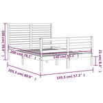 vidaXL Cadre de lit sans matelas 140x200 cm bois massif