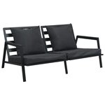 Salon de jardin meuble d'extérieur ensemble de mobilier 4 pièces avec coussins aluminium gris foncé 02_0016078