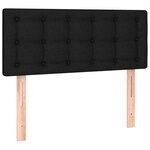 vidaXL Sommier à lattes de lit avec matelas Noir 100x200 cm Tissu
