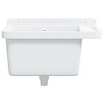vidaXL Lavabo pour montage murale blanc 50x35x24 cm résine