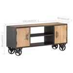 vidaXL Meuble TV 110x30x49 cm Bois de récupération massif