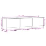 vidaXL Meuble TV avec LED chêne fumé 165x34x40 cm bois d'ingénierie