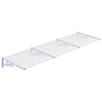 vidaXL Auvent de porte Gris et transparent 297 5x90 cm Polycarbonate