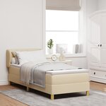Lit Box Spring vidaXL avec Matelas en Crème - 80x200 cm