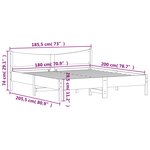 vidaXL Cadre de lit sans matelas 180x200 cm bois massif de pin