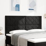 vidaXL Tête de Lit Design Blocs de Diamant Noir 180 cm Velours