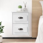 vidaXL Table de chevet murale blanc 41 5x36x53 cm