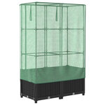 vidaXL Jardinière surélevée avec housse aspect rotin 80x40x138 cm