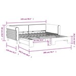vidaXL Lit de jour avec lit gigogne vert foncé 100x200 cm velours