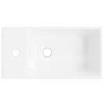 vidaXL Lavabo blanc 48x25x15 cm céramique