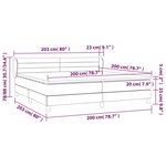 vidaXL Sommier à lattes de lit avec matelas Gris clair 200x200cm Tissu