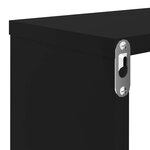 vidaXL Étagères cube murales 6 Pièces Noir 80x15x26 5 cm Aggloméré