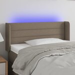 vidaXL Tête de lit à LED Taupe 83x16x78/88 cm Tissu