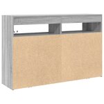 vidaXL Buffet Gris sonoma Bois d'ingénierie 116 x 30 x 75 cm Buffet