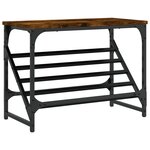 vidaXL Étagère à chaussures chêne fumé 60x30x45 cm bois d'ingénierie