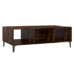 vidaXL Table basse chêne fumé 103 5x60x35 cm bois d'ingénierie