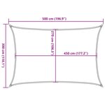 vidaXL Voile d'ombrage 160 g/m² Marron 3x5 m PEHD