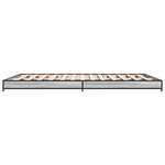 vidaXL Cadre de lit sonoma gris 120x200 cm bois d'ingénierie et métal