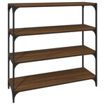 vidaXL Bibliothèque Chêne brun 100x33x100cm Bois d'ingénierie et acier