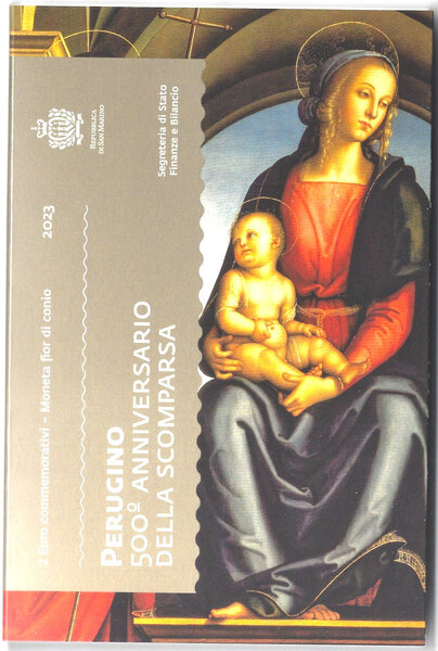 Monnaie 2 euros saint marin 2023 - le pérugin en coffret bu