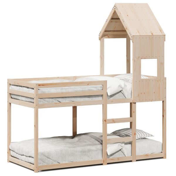 vidaXL Lit superposé sans matelas 90x190 cm bois de pin massif