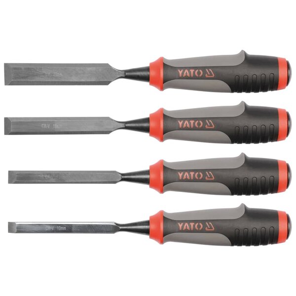 YATO Ensemble de 4 ciseaux à bois