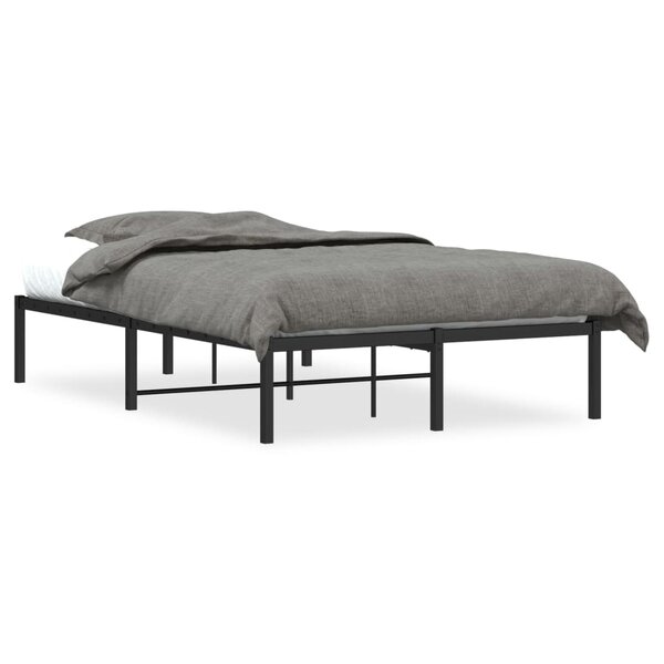 vidaXL Cadre de lit métal noir 120x200 cm