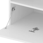 vidaXL Meubles TV 2 Pièces avec lumières LED Blanc brillant 75x35x40 cm