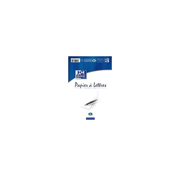 Oxford Bloc de correspondance, A4, blanc, uni