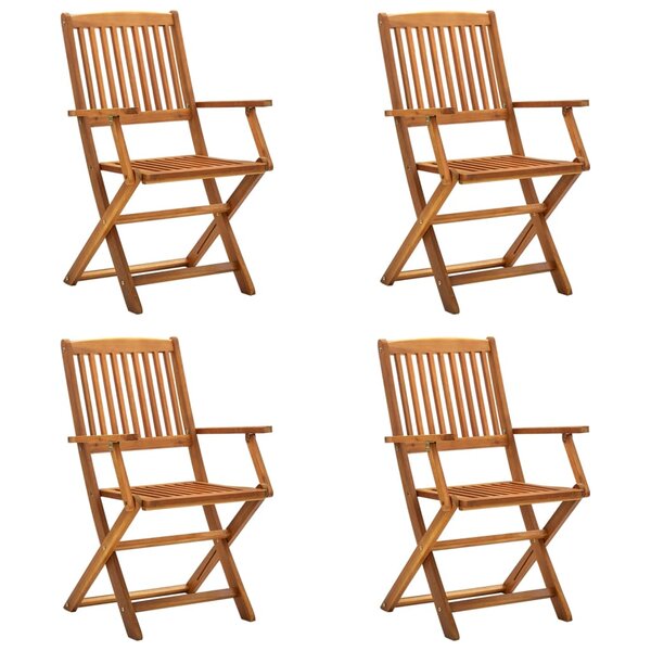 vidaXL Chaises pliables d'extérieur lot de 4 Bois d'acacia solide