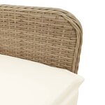 vidaXL Ensemble de bistro de jardin 9 Pièces coussins marron poly rotin
