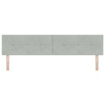 vidaXL Tête de lit LED Capitonnée Gris clair 100 cm Velours