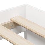 vidaXL Lit de rangement blanc 90x200 cm