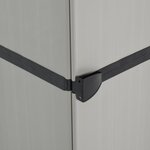vidaXL Armoire de rangement de jardin 3 étagères Gris/noir 34x40x168cm