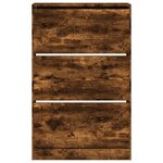 vidaXL Armoire à chaussures chêne fumé 80x21x125 5 cm bois ingénierie