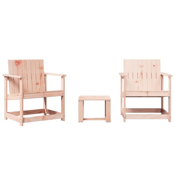 vidaXL Salon de jardin 3 Pièces bois massif douglas